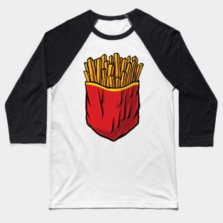 french fries pocket Baseball T-Shirt